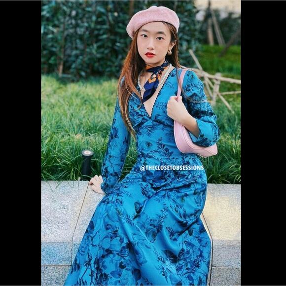 ZARA V-Neck Midi Dress NWT - Picture 9 of 16